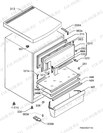 Взрыв-схема холодильника Aeg Electrolux S71440TSX0 - Схема узла Housing 001